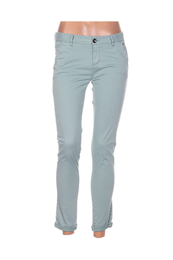 ddp pantalons femme de couleur bleu