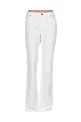 cerutti pantalons femme de couleur blanc