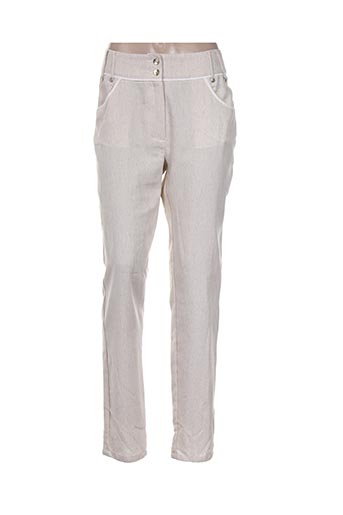 pause cafe pantalons femme de couleur beige