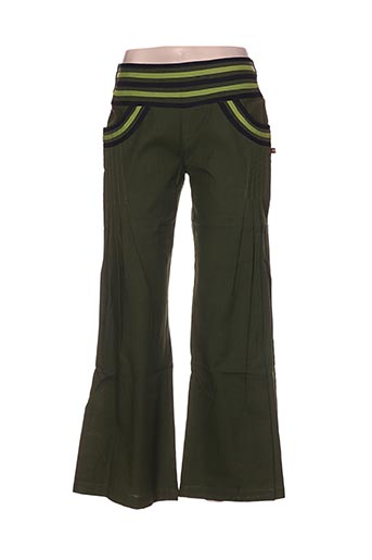 bamboo's pantalons femme de couleur vert