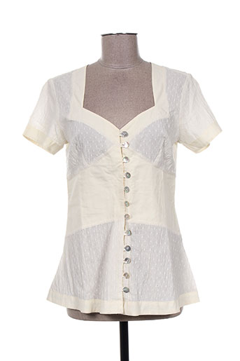 nid d'abeille chemises femme de couleur blanc