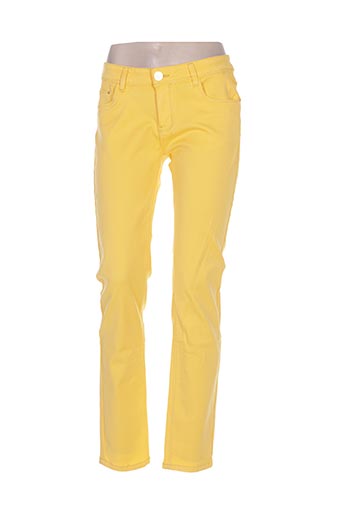 r.display pantalons femme de couleur jaune