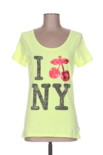 le temps des cerises t-shirts femme de couleur jaune