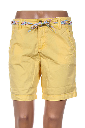 esprit shorts / bermudas femme de couleur jaune