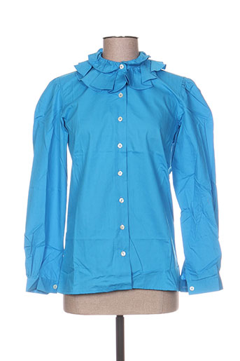 verte vallee chemises femme de couleur bleu