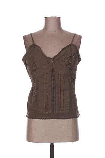 double one peace chemises femme de couleur marron