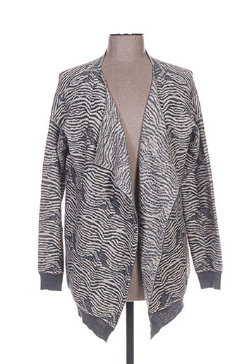 color block gilets femme de couleur gris