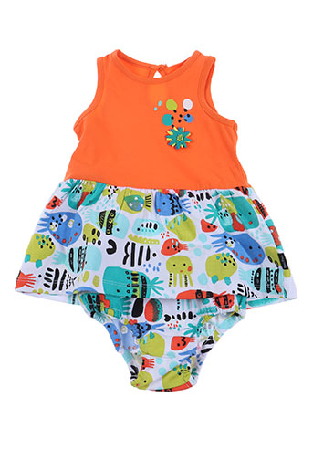 tuc tuc robes fille de couleur orange