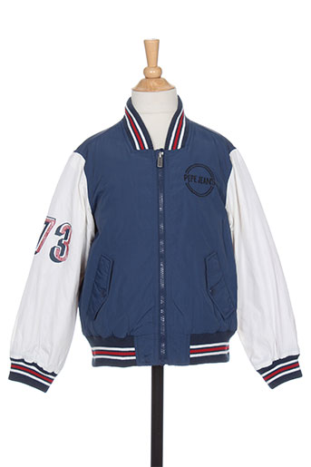 pepe jeans vestes garçon de couleur bleu