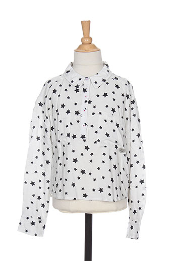 pepe jeans chemises fille de couleur blanc
