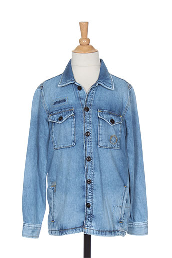 pepe jeans vestes garçon de couleur bleu
