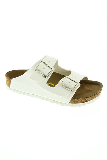 birkenstock chaussures femme de couleur blanc