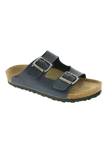 birkenstock chaussures femme de couleur bleu