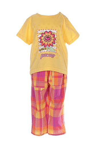 minouflet ensembles fille de couleur jaune