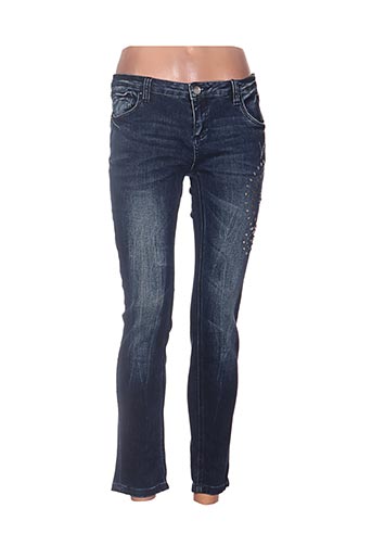 desigual jeans femme de couleur bleu