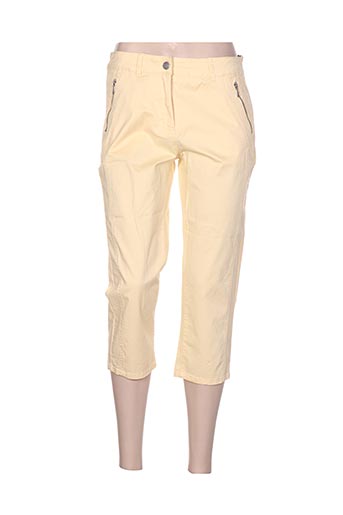 brandtex pantacourts femme de couleur jaune