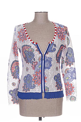 olivier philips gilets femme de couleur bleu