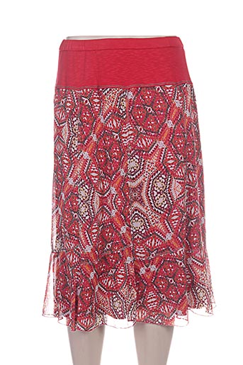 pauporté jupes femme de couleur rouge