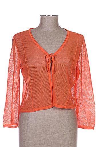 pauporté gilets femme de couleur orange