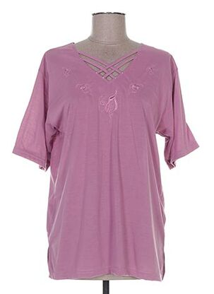 T-shirt manches courtes violet ANNE FASHION pour femme