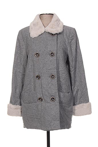 cop copine manteaux femme de couleur gris