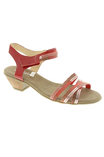 moova chaussures femme de couleur rouge