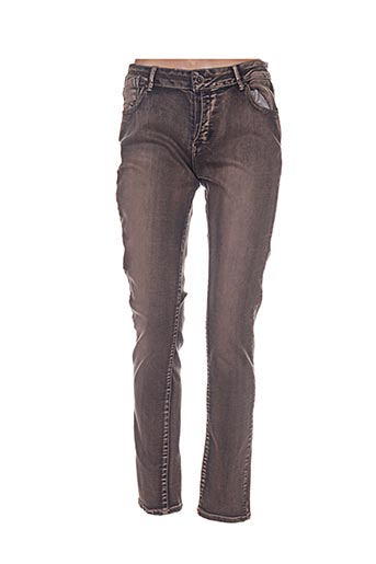 onado jeans femme de couleur marron