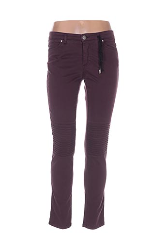 rivieres de lune pantalons femme de couleur violet