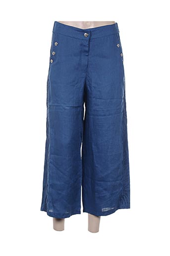 maloka pantacourts femme de couleur bleu