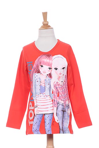 top model t-shirts fille de couleur orange