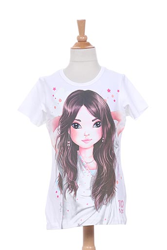 top model t-shirts fille de couleur blanc
