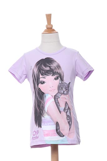 top model t-shirts fille de couleur violet