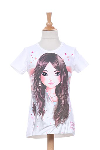 top model t-shirts fille de couleur blanc