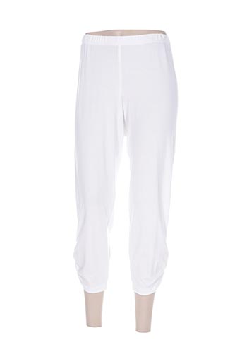 chalou pantalons femme de couleur blanc