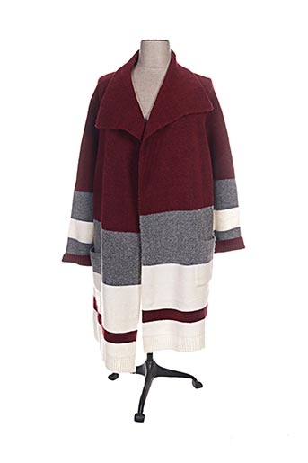 open end manteaux femme de couleur marron