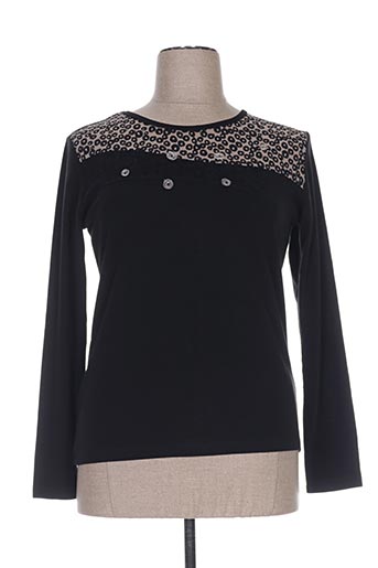 telmail t-shirts femme de couleur noir