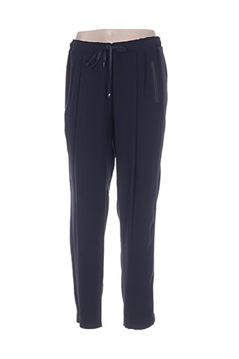 lauren vidal pantalons femme de couleur bleu