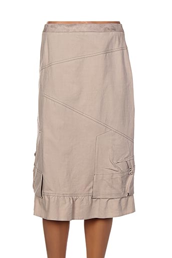 christine laure jupes femme de couleur beige