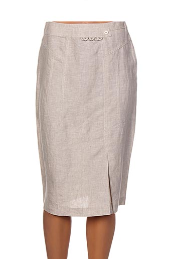 christine laure jupes femme de couleur beige