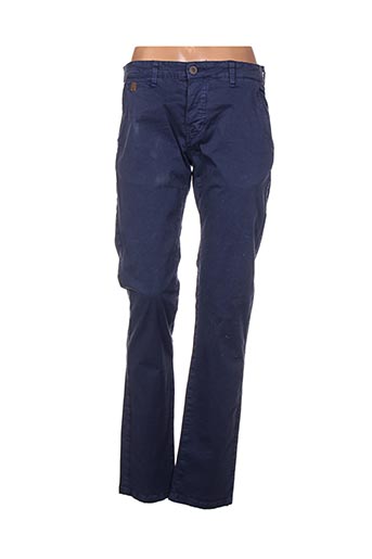 biaggio pantalons homme de couleur bleu