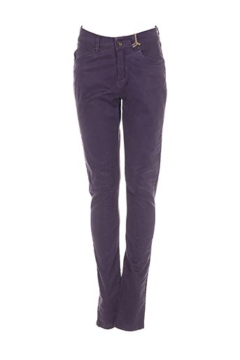 et compagnie pantalons femme de couleur violet