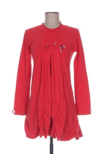 eliane et lena robes fille de couleur rouge