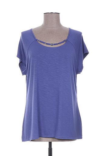 telmail t-shirts femme de couleur bleu