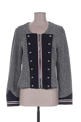bleu blanc rouge vestes femme de couleur noir