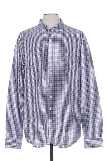 gant chemises homme de couleur bleu