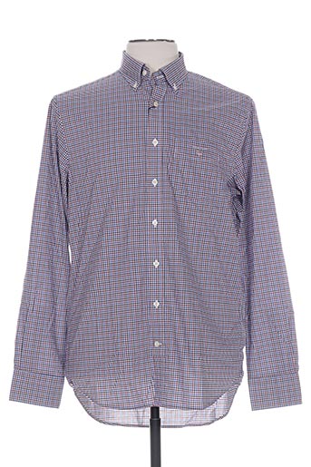 gant chemises homme de couleur bleu