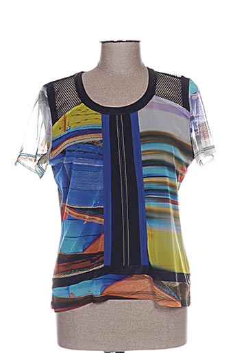 guy dubouis t-shirts femme de couleur bleu