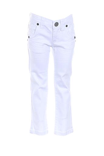 confetti jeans fille de couleur blanc