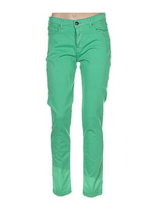 Pantalon slim vert MENSI COLLEZIONE pour femme