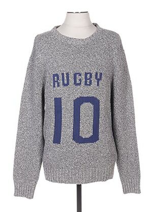 Pull col rond gris CAMBE pour homme